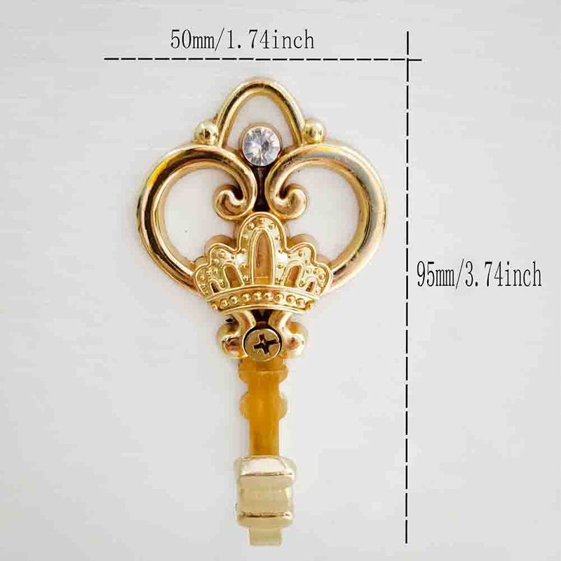 Cucumis Crown Curtain Wall Hook Household Clothes Hanging Hook Window Drapery Medallion Holdbacks, Curtain Tiebacks, Wall Hook, Tassel Holder 1 Double (Gold) - Image 2